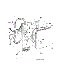 02 - Front Panel & Door parts for Ge Dryer DX4500EA1WW from AppliancePartsPros.com