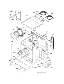 02 - Cabinet, Door & Top parts for Ge Washer WSXH208A0WW from AppliancePartsPros.com