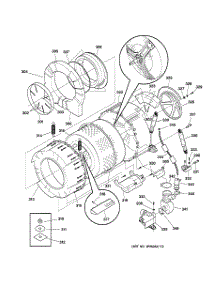 03 - Tub & Motor parts for Ge Washer WSXH208A0WW from AppliancePartsPros.com