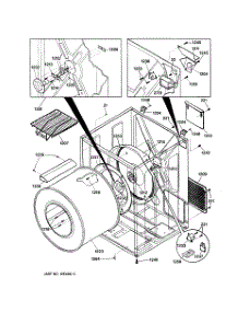03 - Cabinet & Drum parts for Ge Dryer DSXH43EA0WW from AppliancePartsPros.com