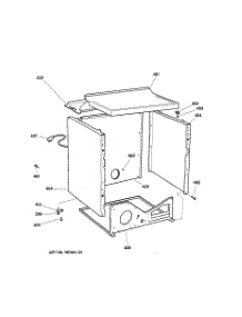 03 - Cabinet parts for Ge Dryer NWXR473GV2AA from AppliancePartsPros.com