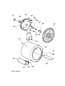 04 - Drum parts for Ge Dryer NWXR473GV2WW from AppliancePartsPros.com