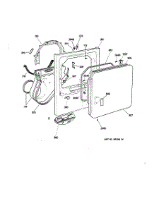 02 - Backsplash, Blower And Drive Assembly parts for Ge Dryer NJSR453GW2AA from AppliancePartsPros.com