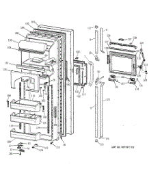 02 - Fresh Food Door parts for Ge Refrigerator TFX27PFSNAA from AppliancePartsPros.com
