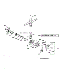 03 - Motor-Pump Mechanism parts for Ge Dishwasher HDA2200F01WW from AppliancePartsPros.com