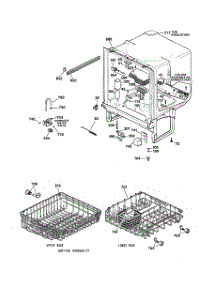 02 - Body Parts parts for Ge Dishwasher HDA1000Z09WH from AppliancePartsPros.com