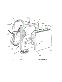 02 - Front Panel & Door parts for Ge Dryer NWXR473GV3AA from AppliancePartsPros.com