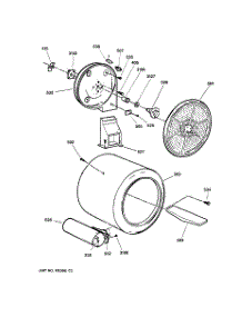 04 - Drum parts for Ge Dryer NBXR453GV3AA from AppliancePartsPros.com