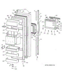 02 - Fresh Food Door parts for Ge Refrigerator MSK28DHDBAA from AppliancePartsPros.com