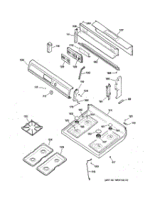 02 - Control Panel & Cooktop parts for Ge Range RGB745BEA4AD from AppliancePartsPros.com