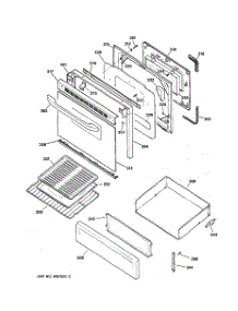 04 - Door & Drawer Parts parts for Ge Range RGB745BEA4AD from AppliancePartsPros.com