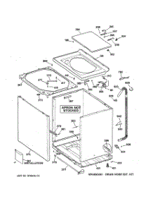 02 - Cabinet, Cover & Front Panel parts for Ge Washer VVSR1040V4WW from AppliancePartsPros.com