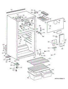 02 - Cabinet parts for Ge Refrigerator HTG16BBMCRWW from AppliancePartsPros.com