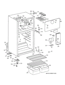 02 - Cabinet parts for Ge Refrigerator HTS15BBMBLAA from AppliancePartsPros.com