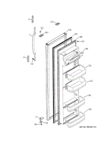 02 - Fresh Food Door parts for Ge Refrigerator HSS22DDMBWH from AppliancePartsPros.com