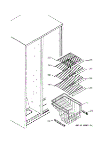 05 - Freezer Shelves parts for Ge Refrigerator RSG20DDMBFWW from AppliancePartsPros.com