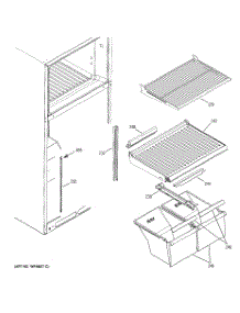 05 - Fresh Food Shelves parts for Ge Refrigerator HTS18BBMALCC from AppliancePartsPros.com