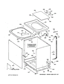 02 - Cabinet, Cover & Front Panel parts for Ge Washer VVSR1070B0WW from AppliancePartsPros.com