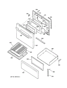 03 - Door & Drawer Parts parts for Ge Range RB526C1CC from AppliancePartsPros.com