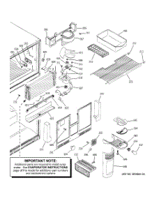 03 - Freezer Section parts for Ge Refrigerator PTS22LBMARAA from AppliancePartsPros.com