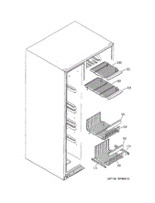 06 - Freezer Shelves parts for Ge Refrigerator GSS25LGMAWW from AppliancePartsPros.com
