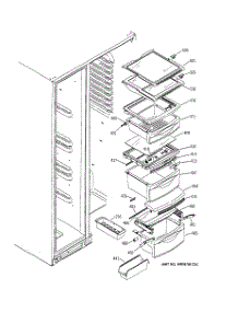 08 - Fresh Food Shelves parts for Ge Refrigerator GSS25LGMAWW from AppliancePartsPros.com