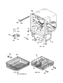 02 - Body Parts parts for Ge Dishwasher HDA1000Z11WH from AppliancePartsPros.com