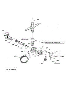 03 - Motor Pump Mechanism parts for Ge Dishwasher HDA1000Z11WH from AppliancePartsPros.com