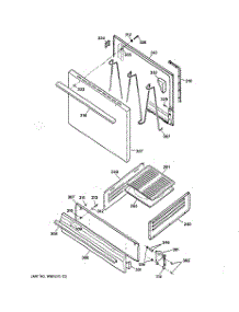 04 - Door & Drawer Parts parts for Ge Range RGB508PEA3AD from AppliancePartsPros.com