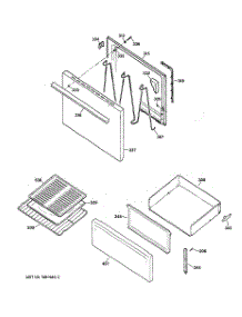 03 - Door & Drawer Parts parts for Ge Range RB525C2AD from AppliancePartsPros.com