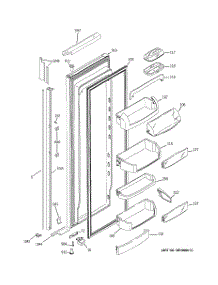 02 - Fresh Food Door parts for Ge Refrigerator PIG21MIMAFBB from AppliancePartsPros.com