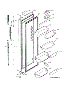 02 - Fresh Food Door parts for Ge Refrigerator PSG27MIMAFBB from AppliancePartsPros.com