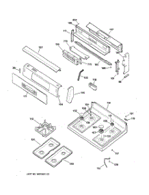 02 - Control Panel & Cooktop parts for Ge Range JGB910SEC1SS from AppliancePartsPros.com