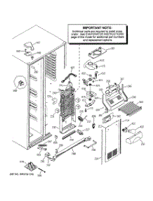 03 - Freezer Section parts for Ge Refrigerator ESS25LSMBBS from AppliancePartsPros.com