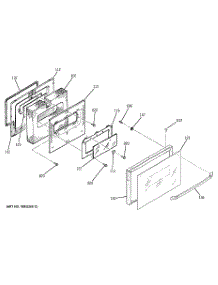 03 - Door parts for Ge Range JSP26BD1WH from AppliancePartsPros.com