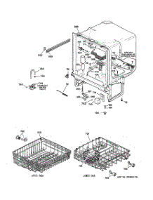 02 - Body Parts parts for Ge Dishwasher HDA1000G00WH from AppliancePartsPros.com
