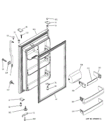 02 - Fresh Food Door parts for Ge Refrigerator HTS22GCMARCC from AppliancePartsPros.com