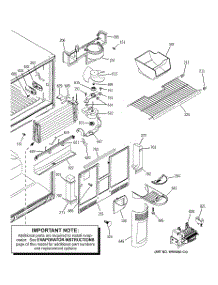 03 - Freezer Section parts for Ge Refrigerator HTS22GCMARCC from AppliancePartsPros.com