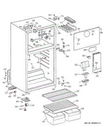 02 - Cabinet parts for Ge Refrigerator HTS15BBMBLCC from AppliancePartsPros.com