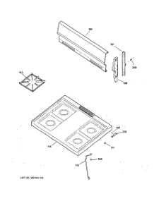 02 - Cooktop parts for Ge Range RGB524PPA4WH from AppliancePartsPros.com