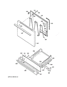 04 - Door & Drawer Parts parts for Ge Range RGB524PPA4WH from AppliancePartsPros.com