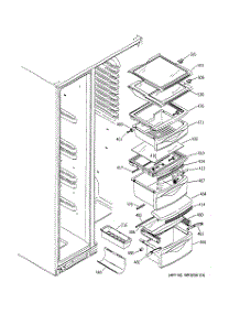 08 - Fresh Food Shelves parts for Ge Refrigerator HSK27MGMACCC from AppliancePartsPros.com