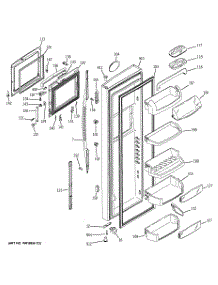 03 - Fresh Food Door parts for Ge Refrigerator RSK29NHMACCC from AppliancePartsPros.com