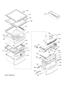 09 - Fresh Food Shelves parts for Ge Refrigerator RSK29NHMACCC from AppliancePartsPros.com