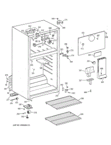 02 - Cabinet parts for Ge Refrigerator HTR18ABMDRWW from AppliancePartsPros.com