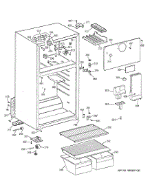 02 - Cabinet parts for Ge Refrigerator HTR17BBMDLWW from AppliancePartsPros.com