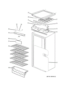 02 - Cabinet parts for Ge Wine Cooler PWR04FANABS from AppliancePartsPros.com