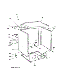 03 - Cabinet parts for Ge Dryer DPXQ473GT5AA from AppliancePartsPros.com