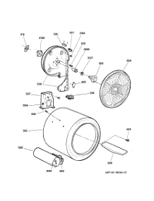 04 - Drum parts for Ge Dryer DPXQ473GT5WW from AppliancePartsPros.com