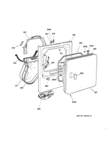 02 - Front Panel & Door parts for Ge Dryer NWXR473GT5WB from AppliancePartsPros.com